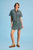 Slate Mosaic Mini Skirt