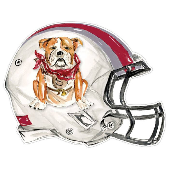 Helmet Maroon & Gray Bulldog Posh Die-Cut Placemat