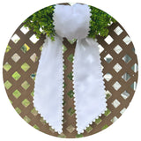 Cotton Pique Sash with Trim: White / 54 inches