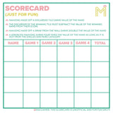 MAHJONG SCORECARD NOTEPAD WITH RULES: LIGHT BLUE/PINK