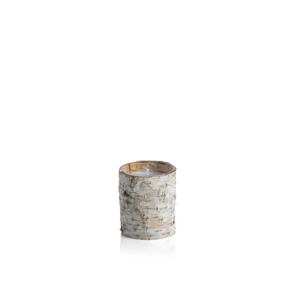 Natural Birch Covered Candle Jar