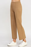 TP-10023-6 PIN TUCK KNIT PANTS KHAKI: L