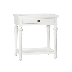 Britta One Drawer Nightstand/White Sands