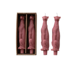 Unscented Leopard Shaped Taper Candles in Box, Set of 2
