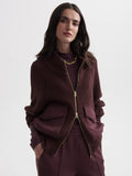 Deep Mahogany Tessa Knit Jacket