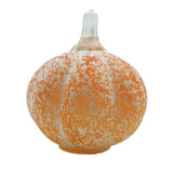 Hand-Blown Glass Pumpkin, Frosted Finish