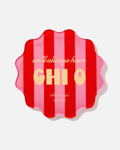 Sorority Coaster - Scalloped & Striped