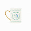 Yuletide Santa Gold Handle Mug
