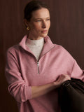 Rose Marl Hawley Half-Zip Sweat