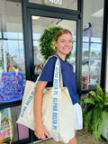 Sorority Large Canvas Tote Bag: Kappa Delta