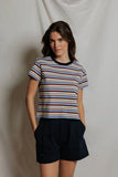 Pacific Clementine Sporty Ringer Stripe Tee