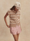 Light Taupe Haney Zip-Through Knit