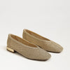 Amber Gold Woven Fabric Kasey Knit Ballet Flat