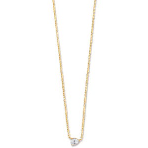 Lola Solitaire Sideways Pear Necklace