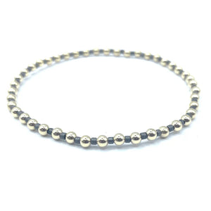3mm Color Crush Newport GRAPHITE & Gold Waterproof Bracelet