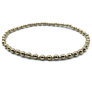 3mm Color Crush Newport CHAMPAGNE & Gold Waterproof Bracelet 7"