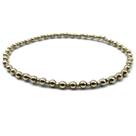 3mm Color Crush Newport CHAMPAGNE & Gold Waterproof Bracelet 7