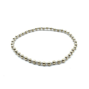 3mm Color Crush Newport SILVER & Gold Waterproof Bracelet 7"