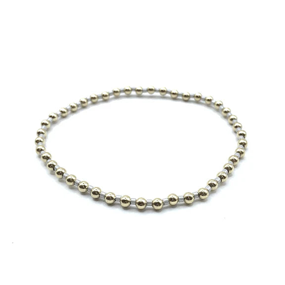 3mm Color Crush Newport SILVER & Gold Waterproof Bracelet 7