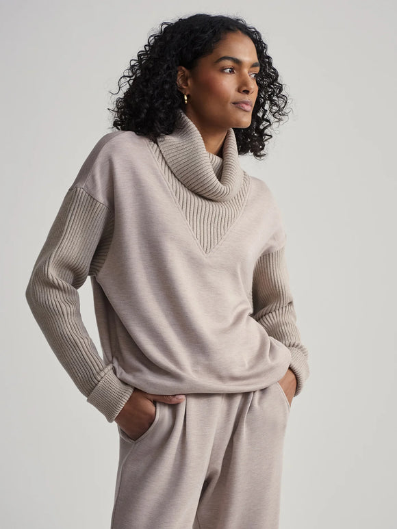 Taupe Marl Hannah Cowl Neck Sweat