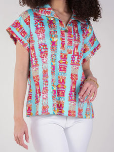Poppy Pullover - Iconic Iris