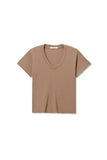 Hendrix Cotton SS Boxy V Neck Tee