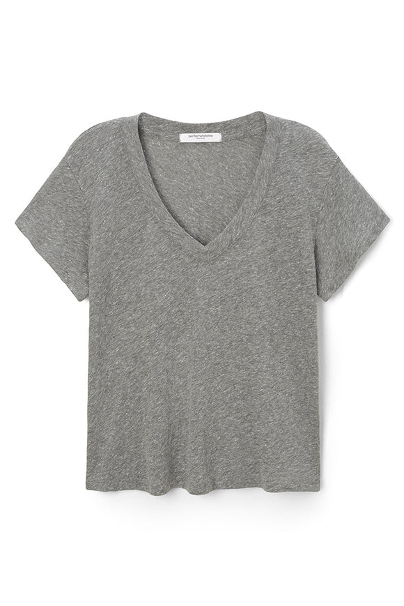 Hendrix Cotton SS Boxy V Neck Tee