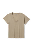 Hendrix Cotton SS Boxy V Neck Tee