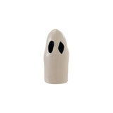 Stoneware Ghost with Cut-Outs, White & Black