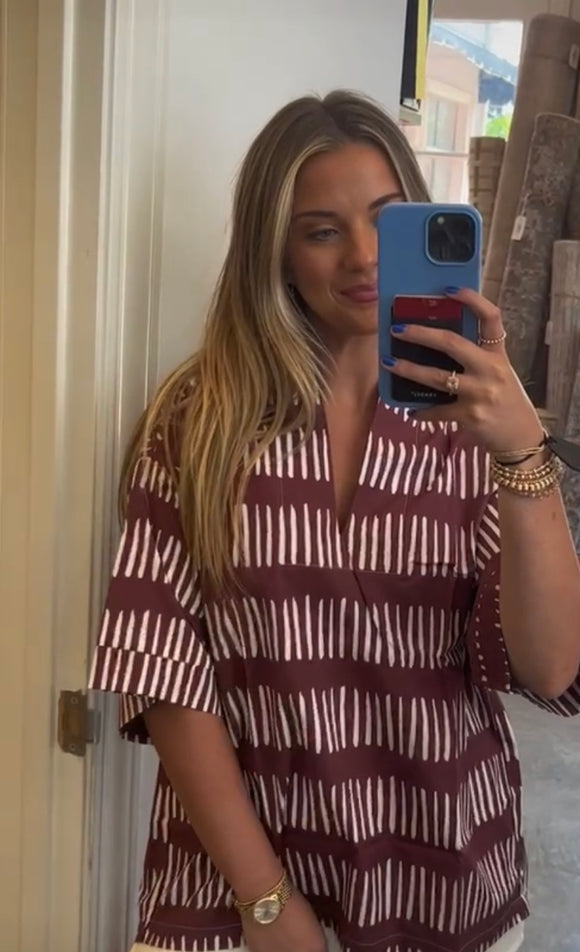 Tunic Invert Maroon