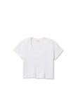 Jada Waffle LS Boxy V Neck Tee