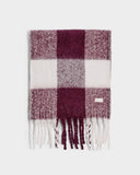 Cherry/Off-White Recycled Tassel Scarf