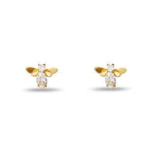 Crystal Honeybee Stud Earring