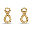 Gold Buckle Dangle Earrings