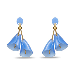 Lake Blue Calla Lily Earrings