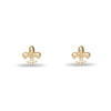 Gold Fleur De Lis Stud Earrings