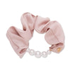 Rose Blush Pearl Silk Scrunchie