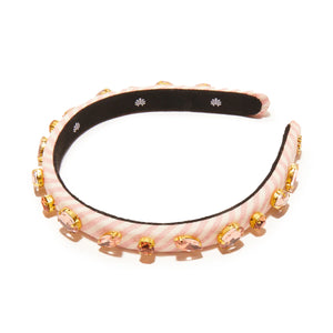 Ballet Slipper Pink Embellished Seersucker Gigi Headband