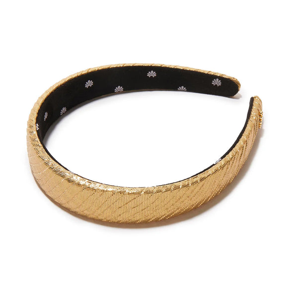 Gold Charlotte Crinkled Silk Headband