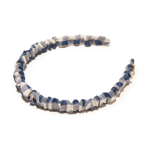 Navy Jessie Gingham Headband