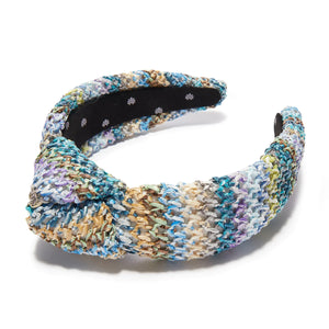 OCEAN BREEZE RAFFIA KNOTTED HEADBAND