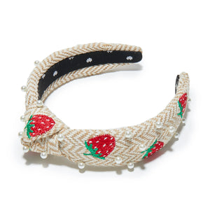 Strawberry Shortcake Pearl Slim Knotted Headband