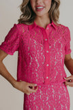Pink Lace Beckett Blouse