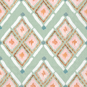 Watercolor Coast Diamonds Cocktail Napkins