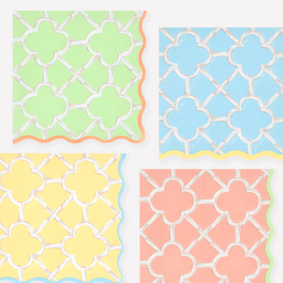 Bamboo Pattern Small Napkins – The Olive Tree