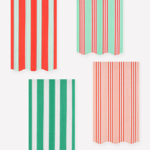 Festive Stripe Guest Towels