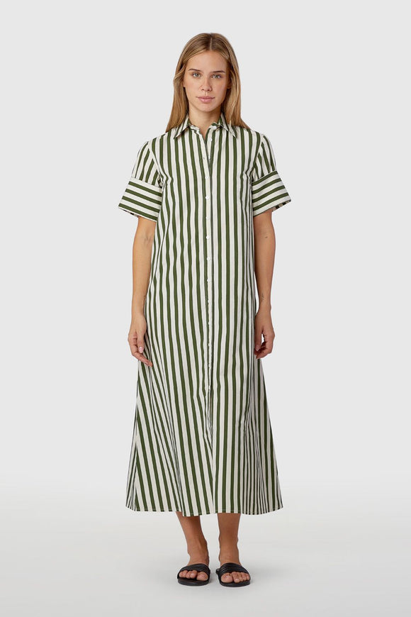Chive Stripe Gibbons Dress