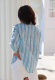 Blue Stripe Sage Button Shirt