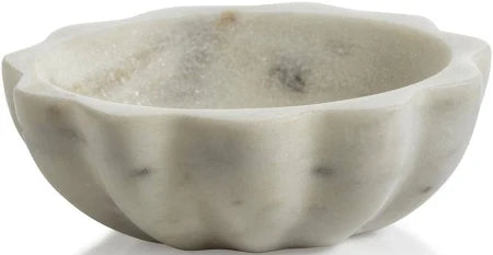 Scalloped Marble Condiment Bowl