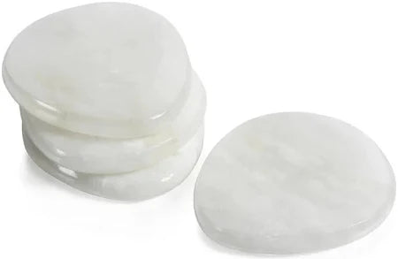 La Salama Alabaster Coaster White